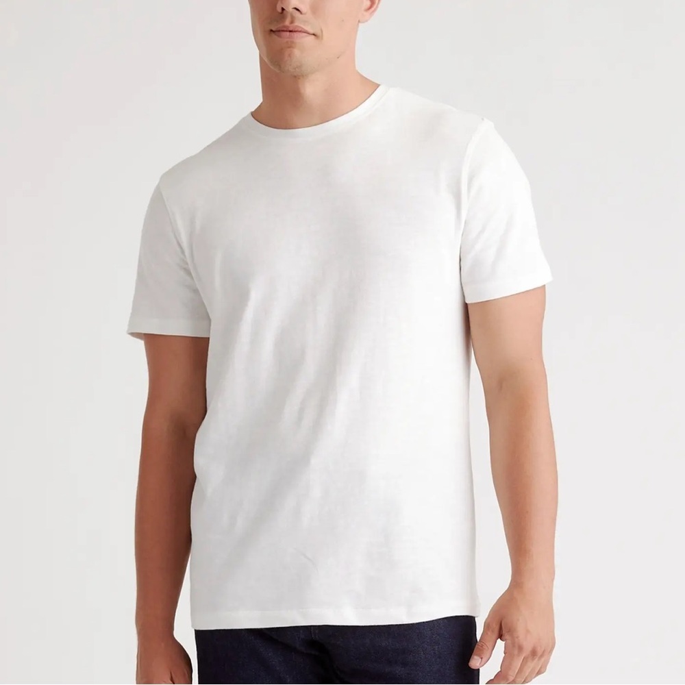 Quince Men's White Cotton Slub Tee Size XL